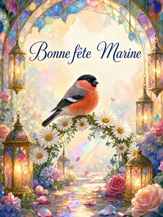 Carte bonne fĂȘte Marine