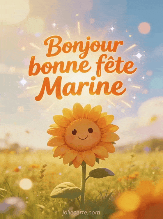 Bonne fête Marine - Marine image de bonne fete gratuite