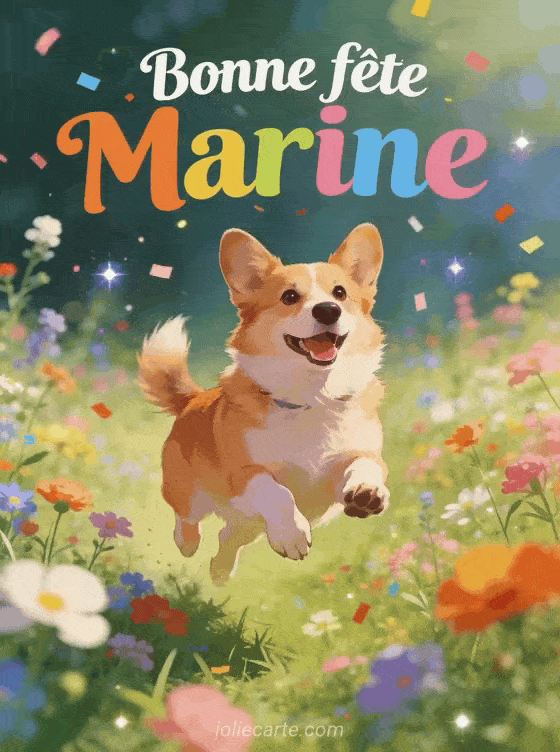 Bonne fête Marine - Marine gif bonne fete gratuit