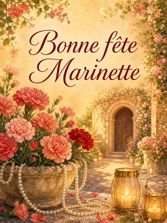 Carte bonne fête Marinette