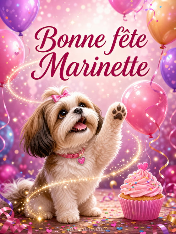 Carte bonne fête Marinette
