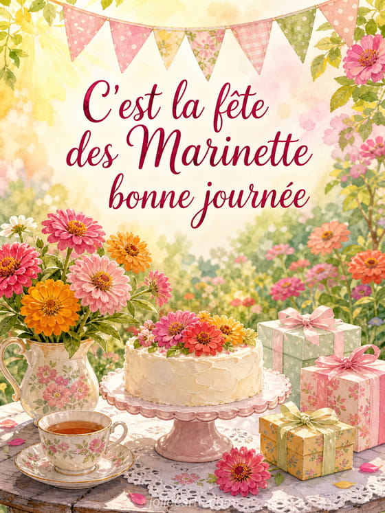Carte bonne fête Marinette