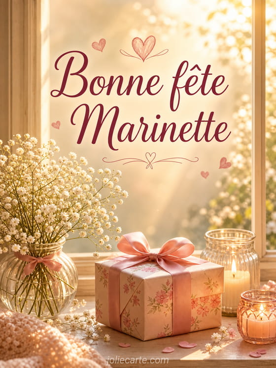 Carte bonne fête Marinette