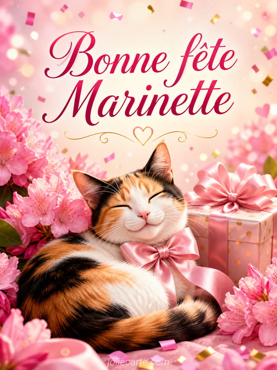 Carte bonne fête Marinette