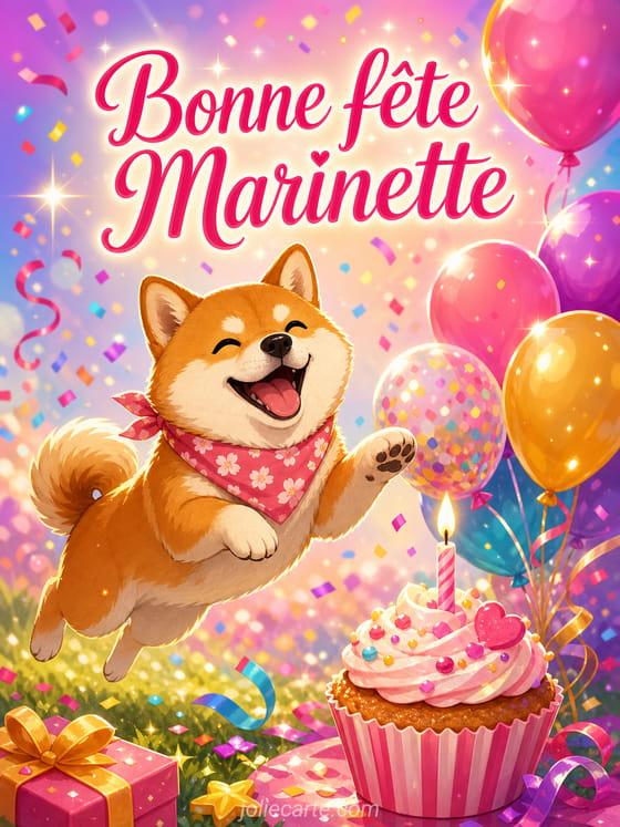 Carte bonne fête Marinette