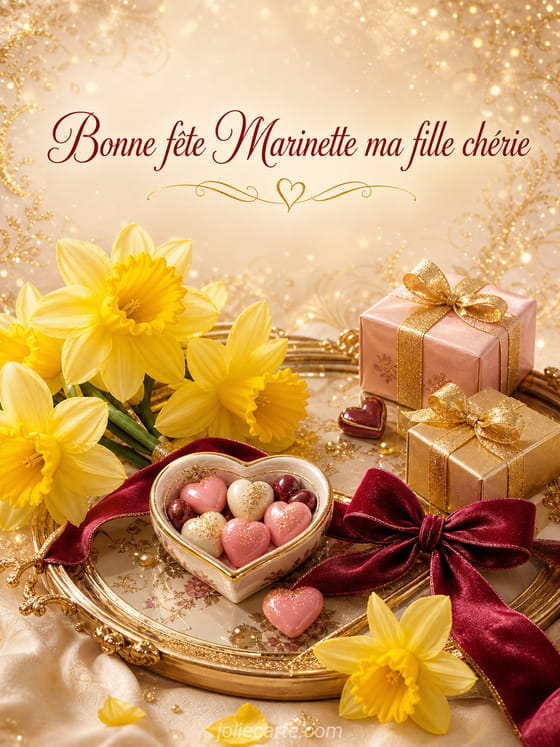 Carte bonne fête Marinette