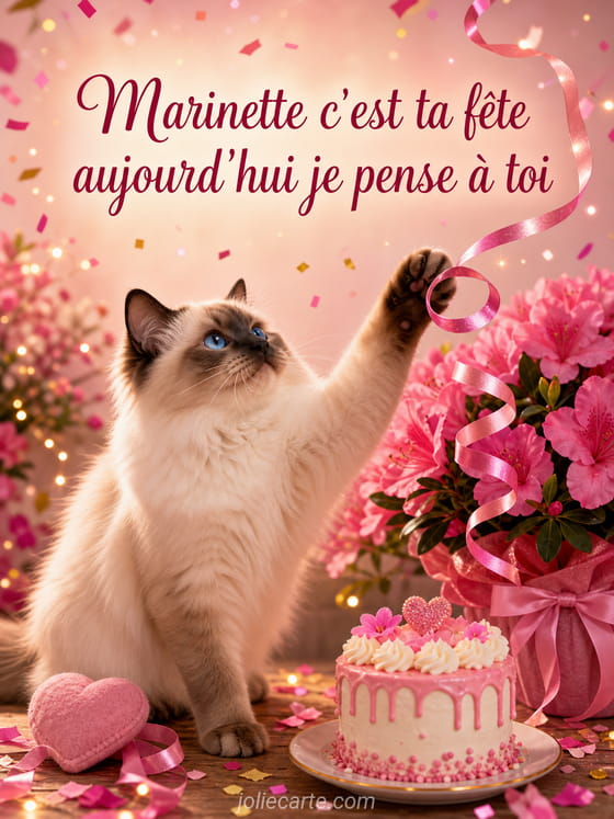 Carte bonne fête Marinette