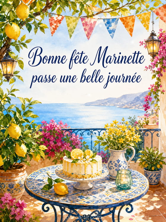 Carte bonne fête Marinette