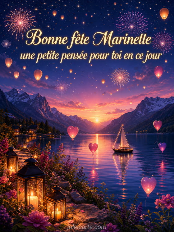 Carte bonne fête Marinette