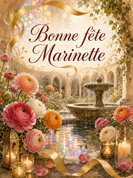 Carte bonne fête Marinette