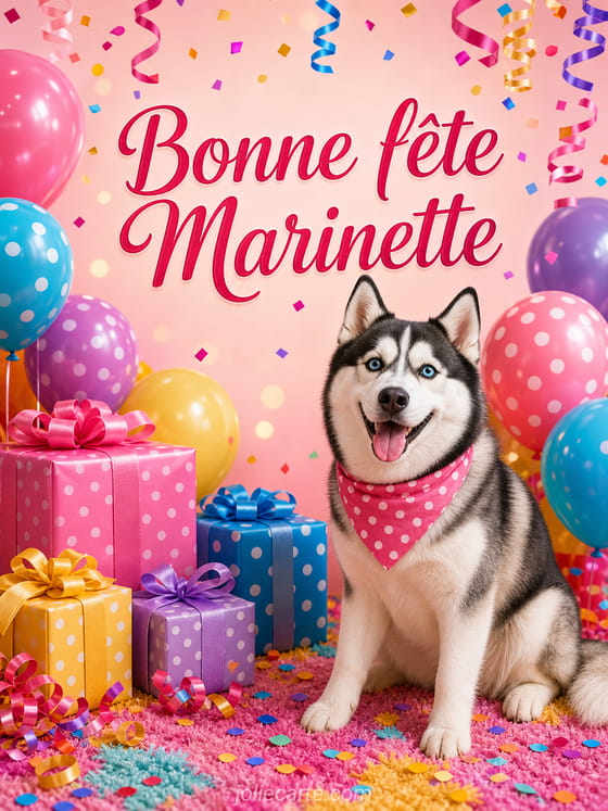 Carte bonne fête Marinette