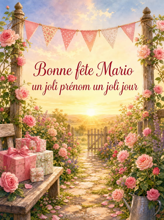 Carte bonne fĂȘte Mario