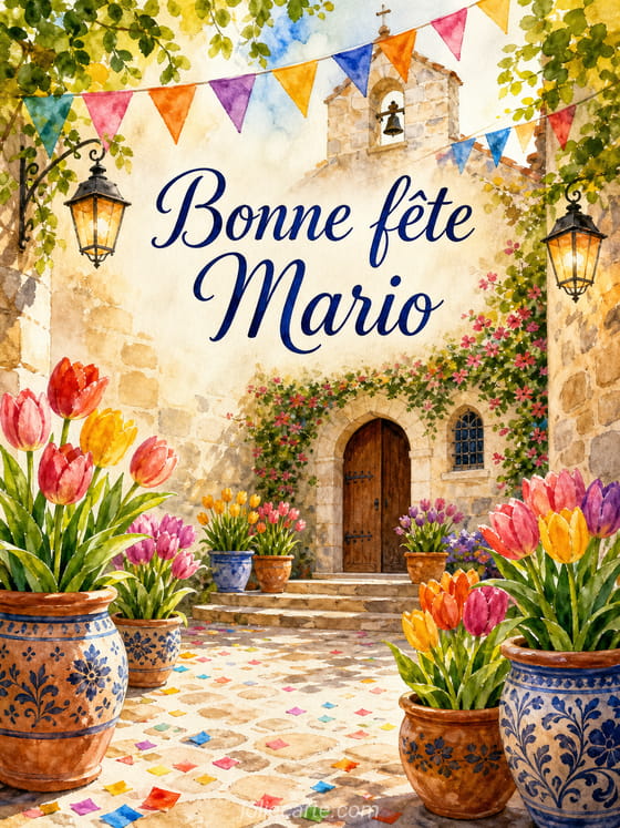 Carte bonne fĂȘte Mario