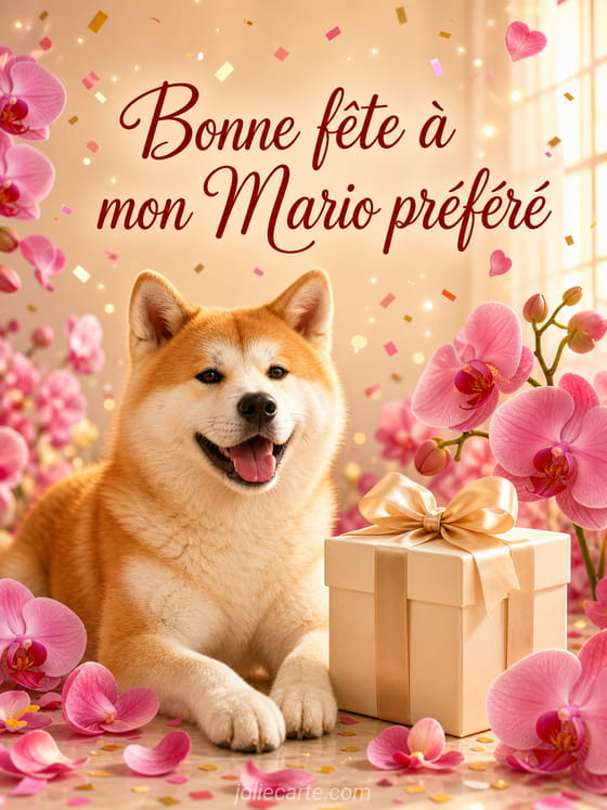 Carte bonne fĂȘte Mario