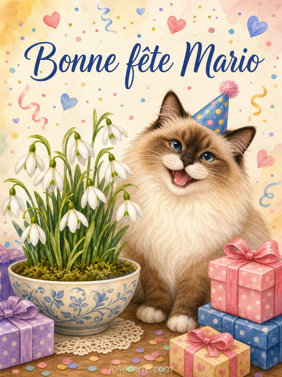 Carte bonne fĂȘte Mario