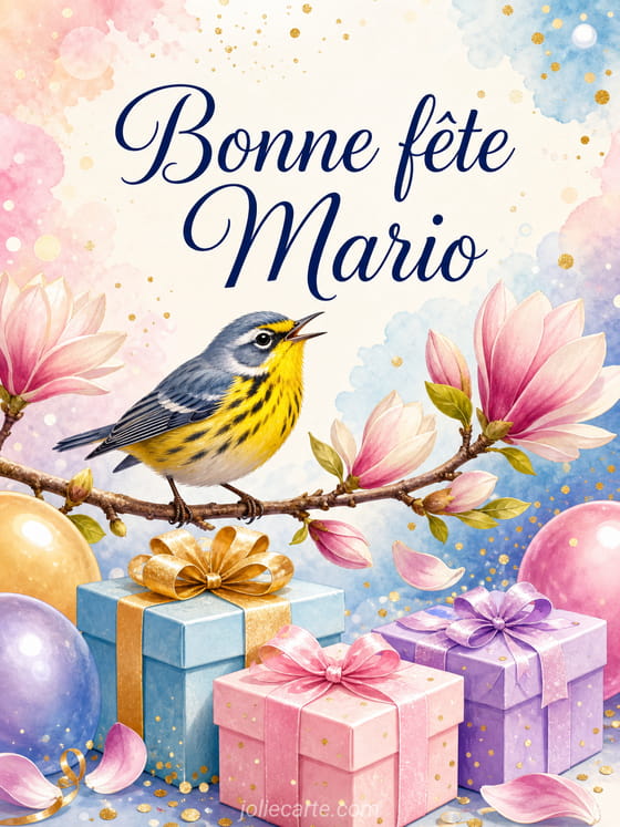 Carte bonne fĂȘte Mario