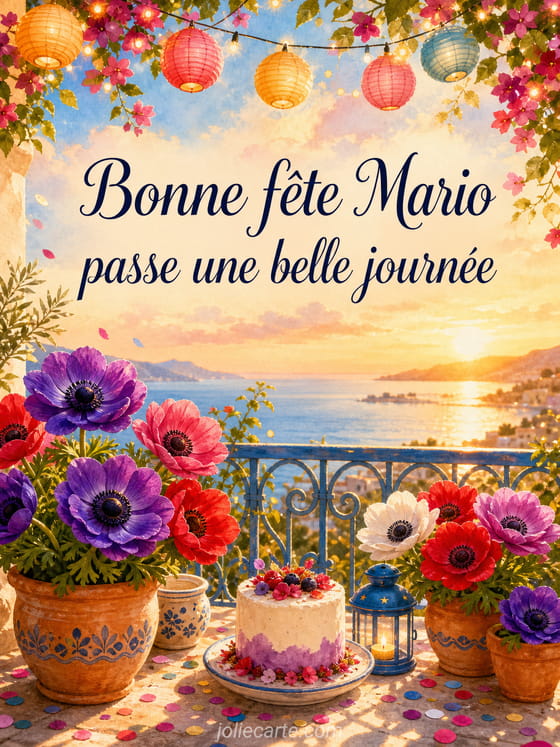 Carte bonne fĂȘte Mario