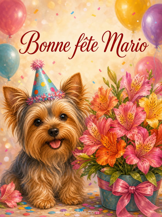 Carte bonne fĂȘte Mario