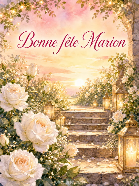 Carte bonne fête Marion
