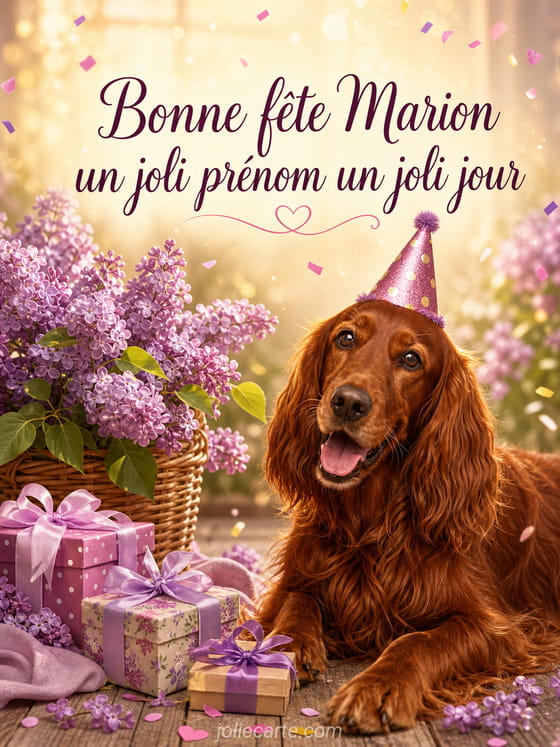 Carte bonne fête Marion