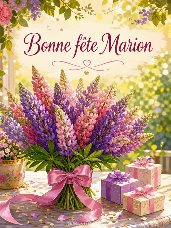 Carte bonne fête Marion