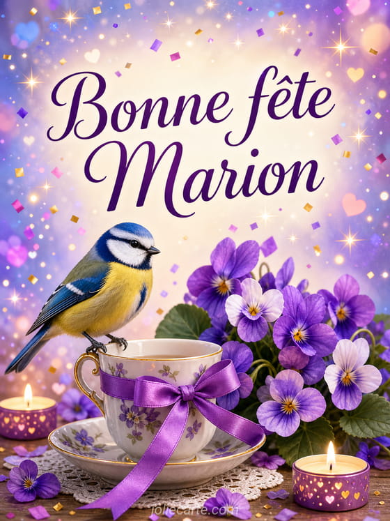 Carte bonne fête Marion