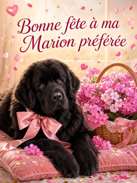 Carte bonne fête Marion