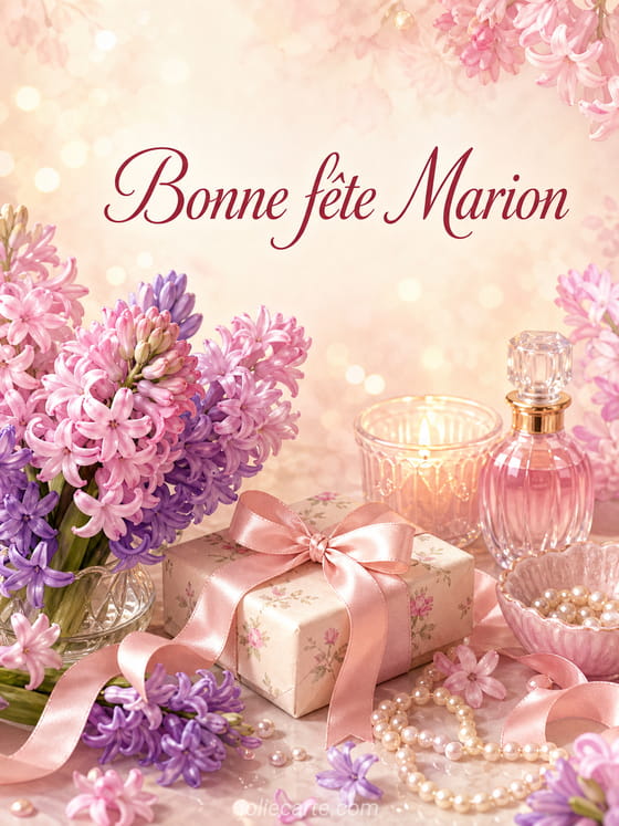 Carte bonne fête Marion