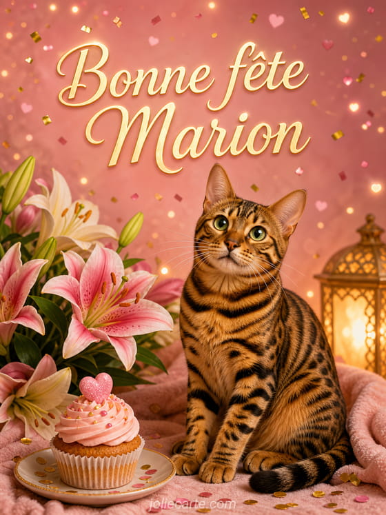 Carte bonne fête Marion