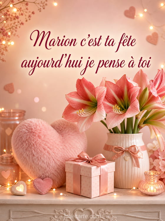 Carte bonne fête Marion