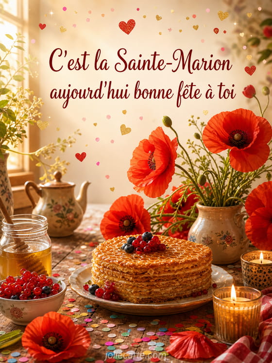 Carte bonne fête Marion