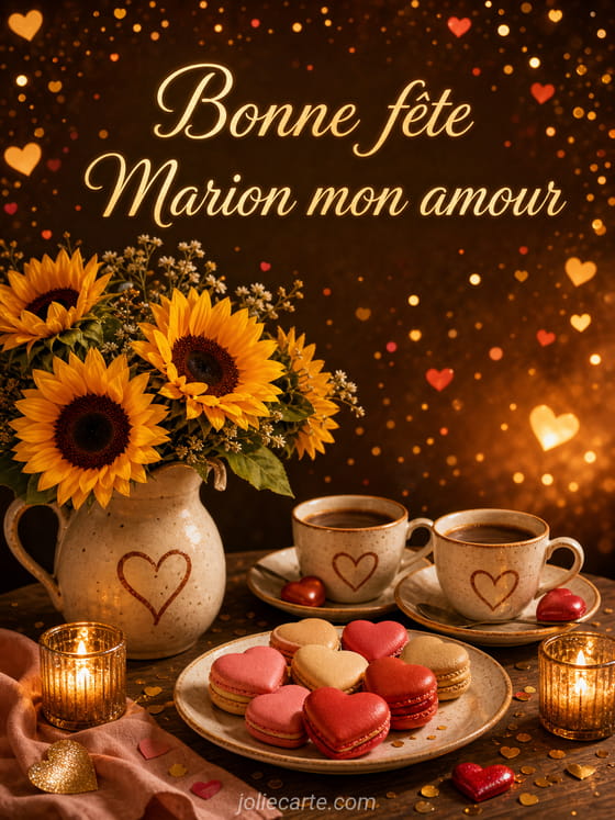 Carte bonne fête Marion