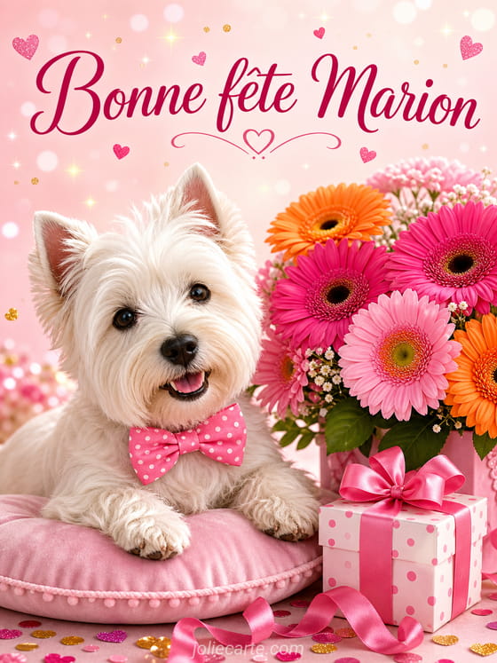 Carte bonne fête Marion