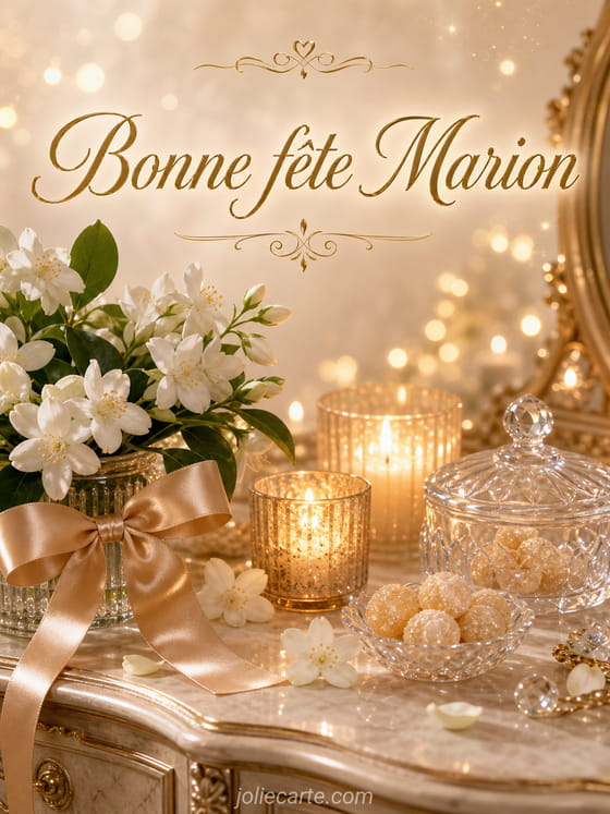 Carte bonne fête Marion
