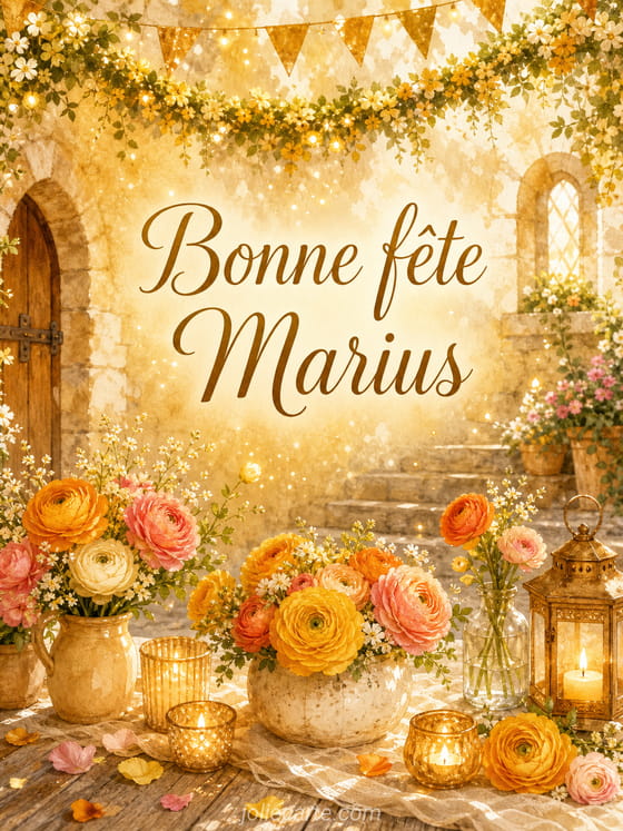 Carte bonne fête Marius