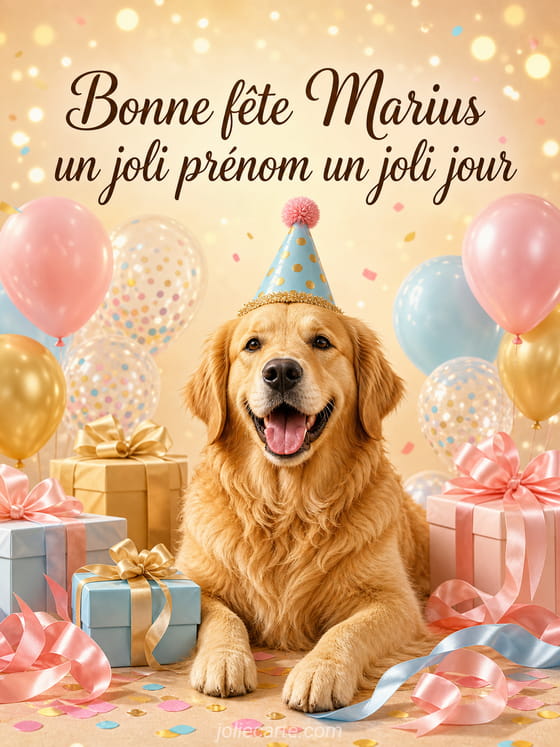 Carte bonne fête Marius