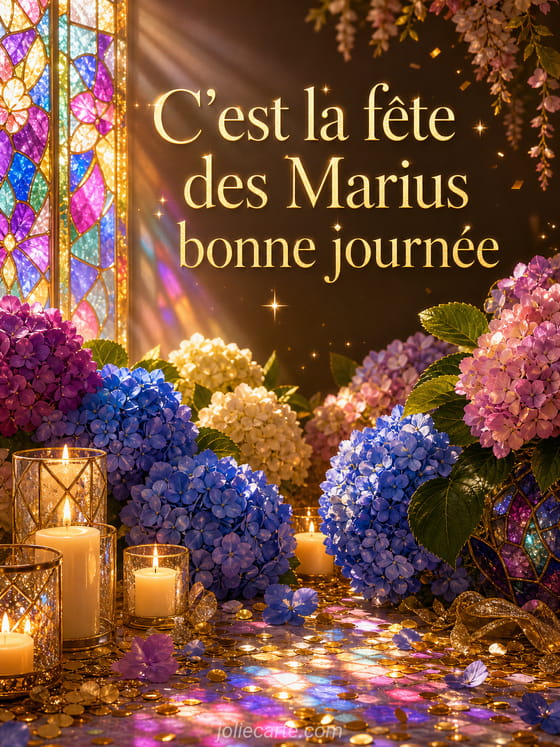 Carte bonne fête Marius