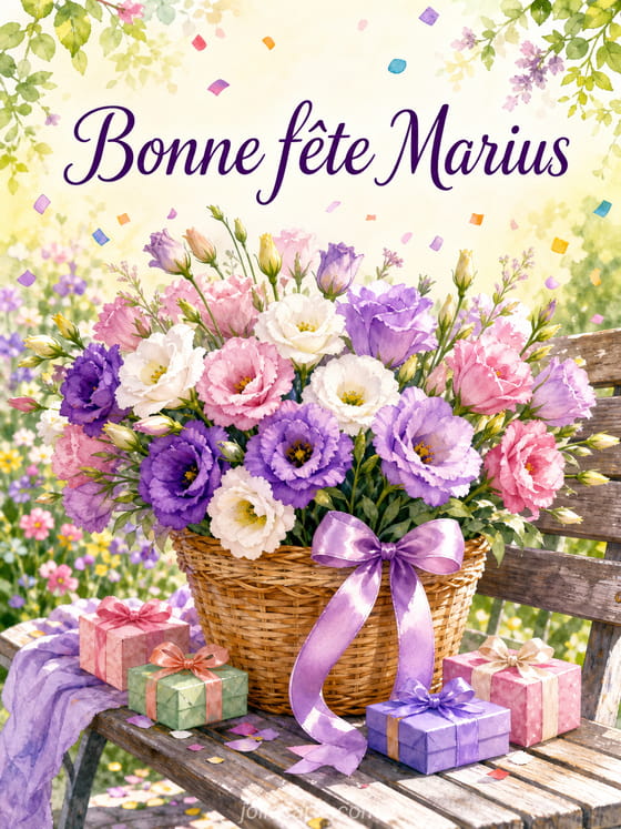 Carte bonne fête Marius