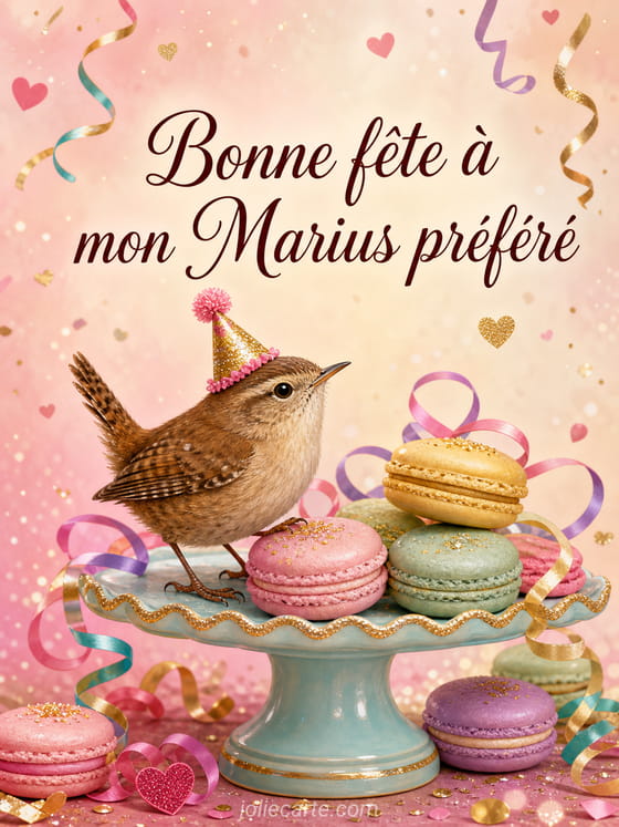 Carte bonne fête Marius