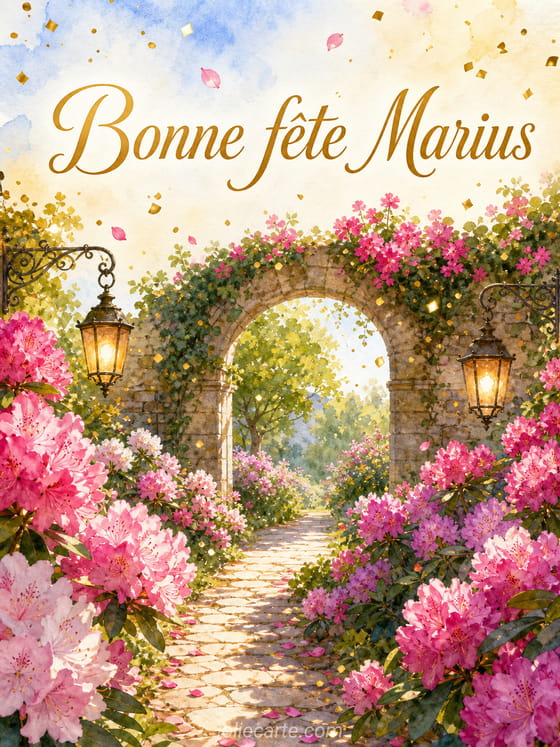 Carte bonne fête Marius