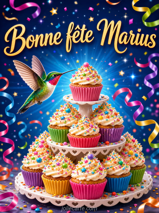 Carte bonne fête Marius