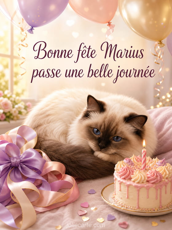 Carte bonne fête Marius