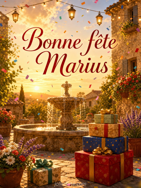 Carte bonne fête Marius