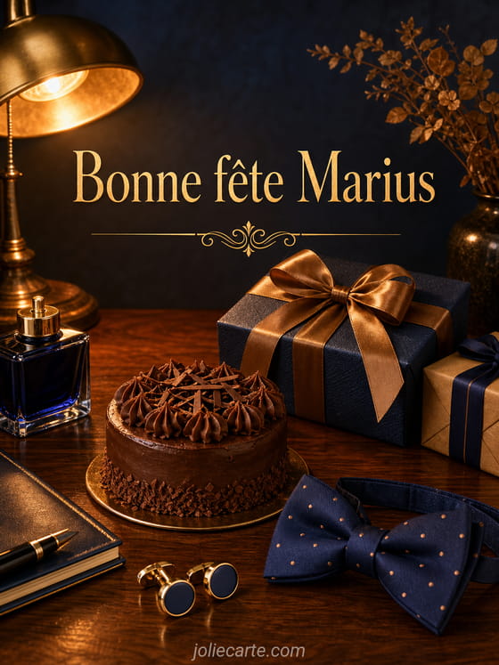 Carte bonne fête Marius