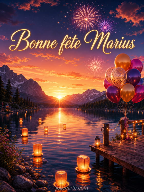 Carte bonne fête Marius