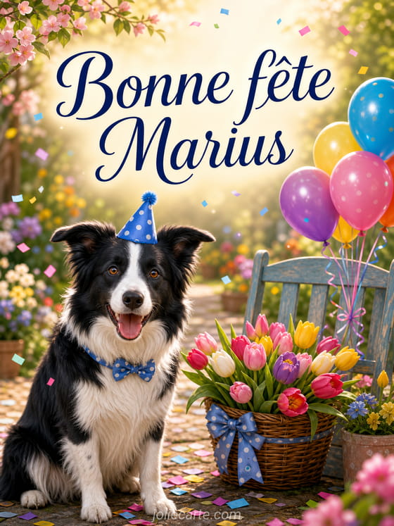 Carte bonne fête Marius