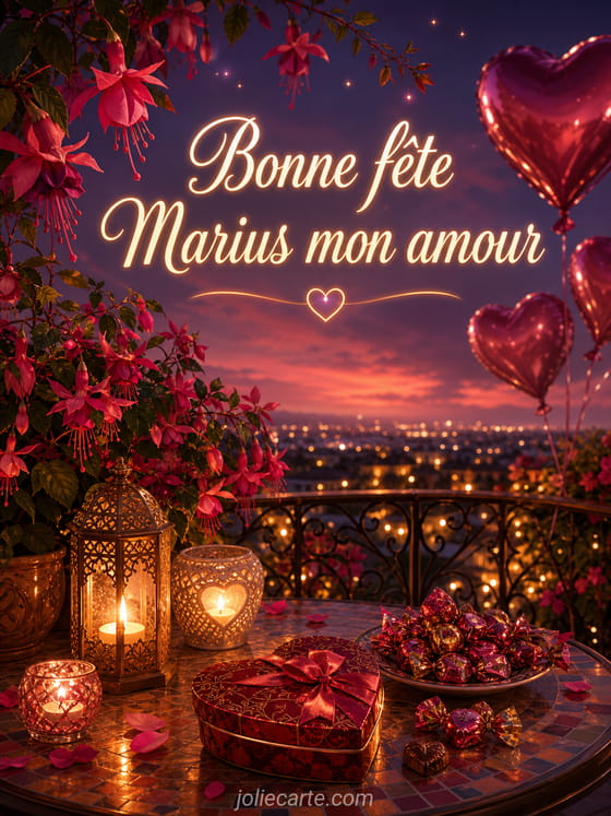 Carte bonne fête Marius