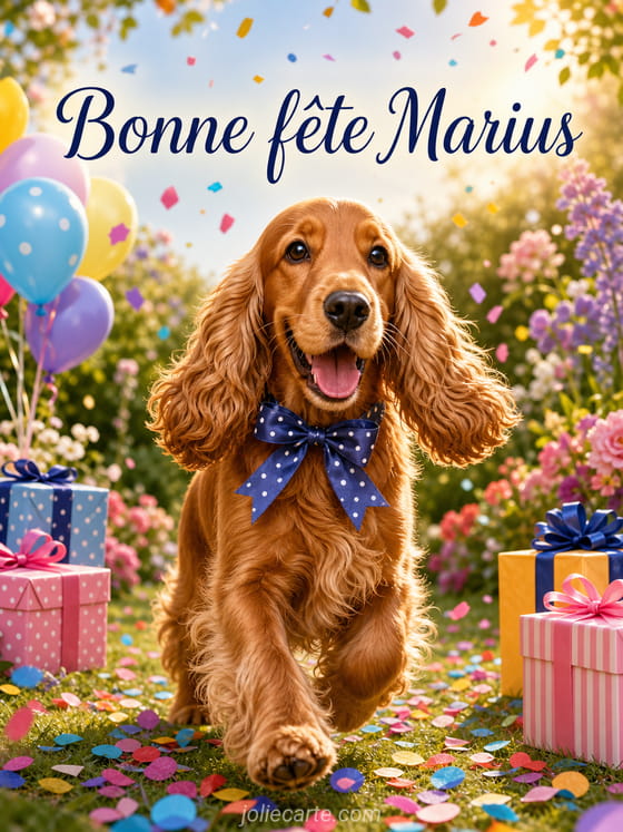 Carte bonne fête Marius