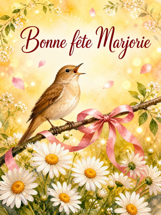 Carte bonne fête Marjorie