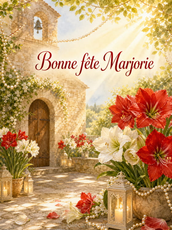 Carte bonne fête Marjorie